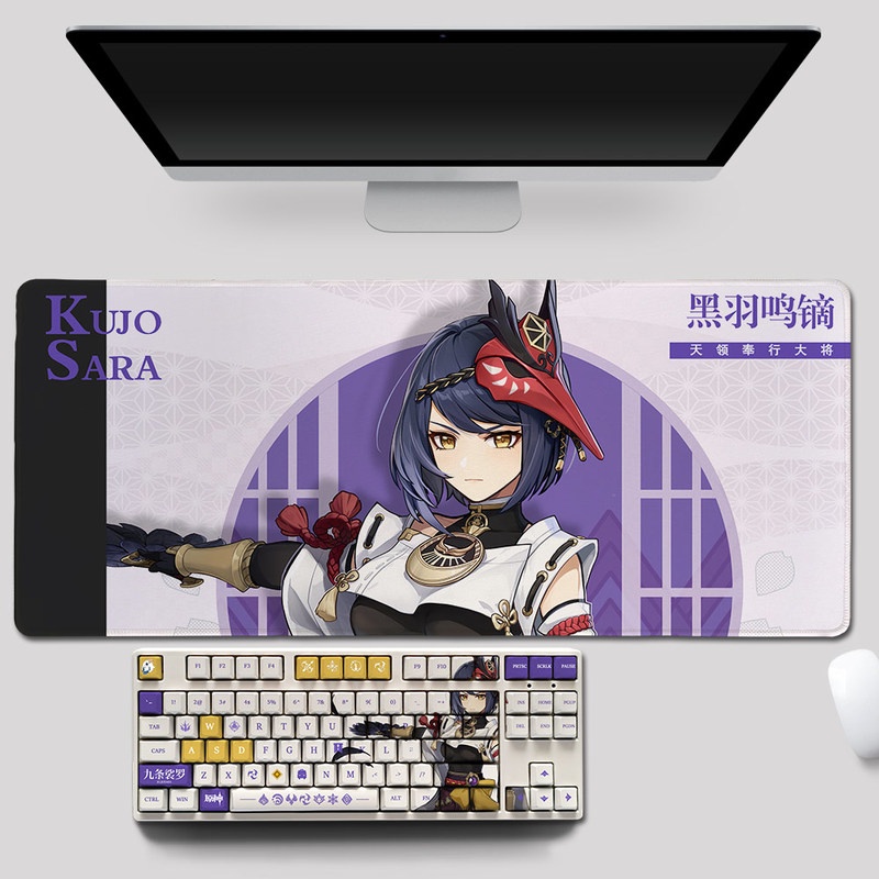 Kujo Sara Keycap Genshin Impact Keycap Hồ sơ OEM PBT Thuốc nhuộm thăng hoa Bàn phím cơ học Keycap Anime Cá nhân hóa Keycap 108 phím
