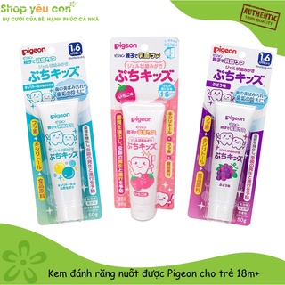 Kem đánh răng nuốt được Pigeon cho trẻ 18m+