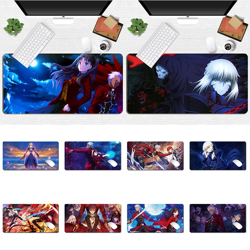 Tấm Lót Chuột Và Bàn Phím Máy Tính 30x60cm Chống Trượt Chống Thấm Nước In Họa Tiết Fate / Stay Night