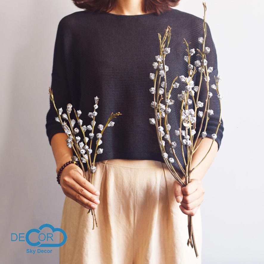 Bó bạch đàn hoa khô Sky Decor - Trang trí phòng khách, cắm bình hoa, phong cách Bắc Âu