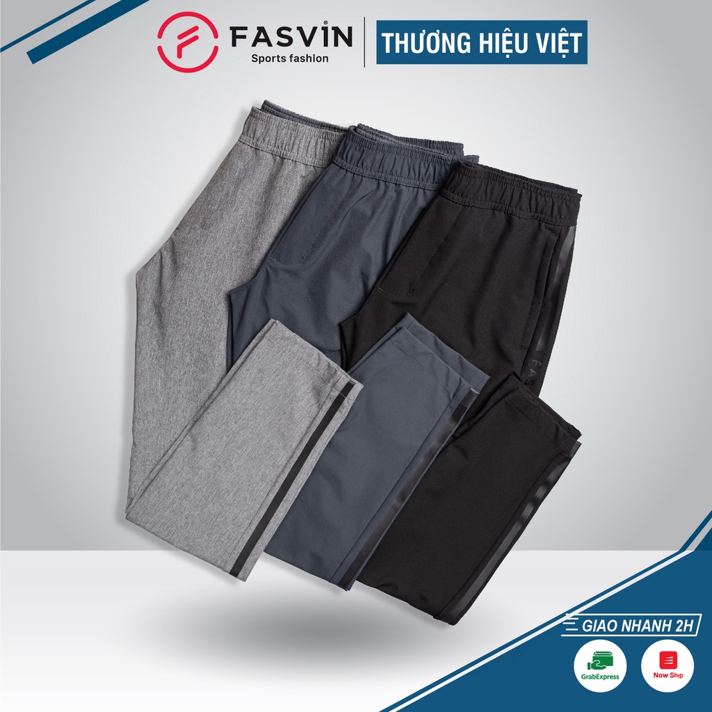 Quần dài thể thao nam Fasvin DC21482.HN vải gió chun đẹp mềm mại ống suông 1 lớp co dãn, thoải mái.