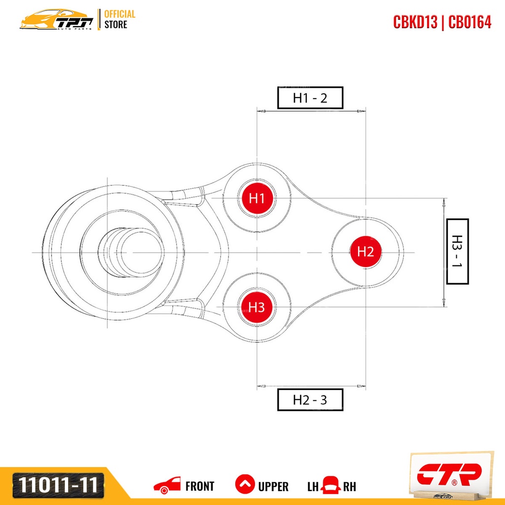 Cặp Rô Tuyn Trụ Dưới Chevrolet CAPTIVAL 2006-2011 CBKD13 – CB0164 Hàng CTR - Korea