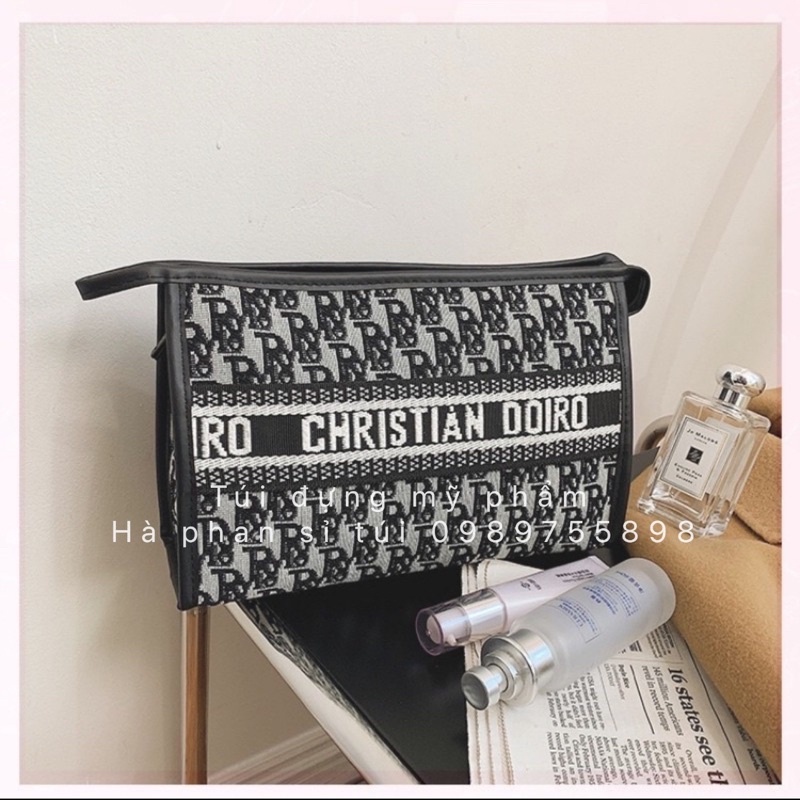 Túi xách vải nữ họa tiết thổ cẩm đựng đồ mỹ phẩm  2