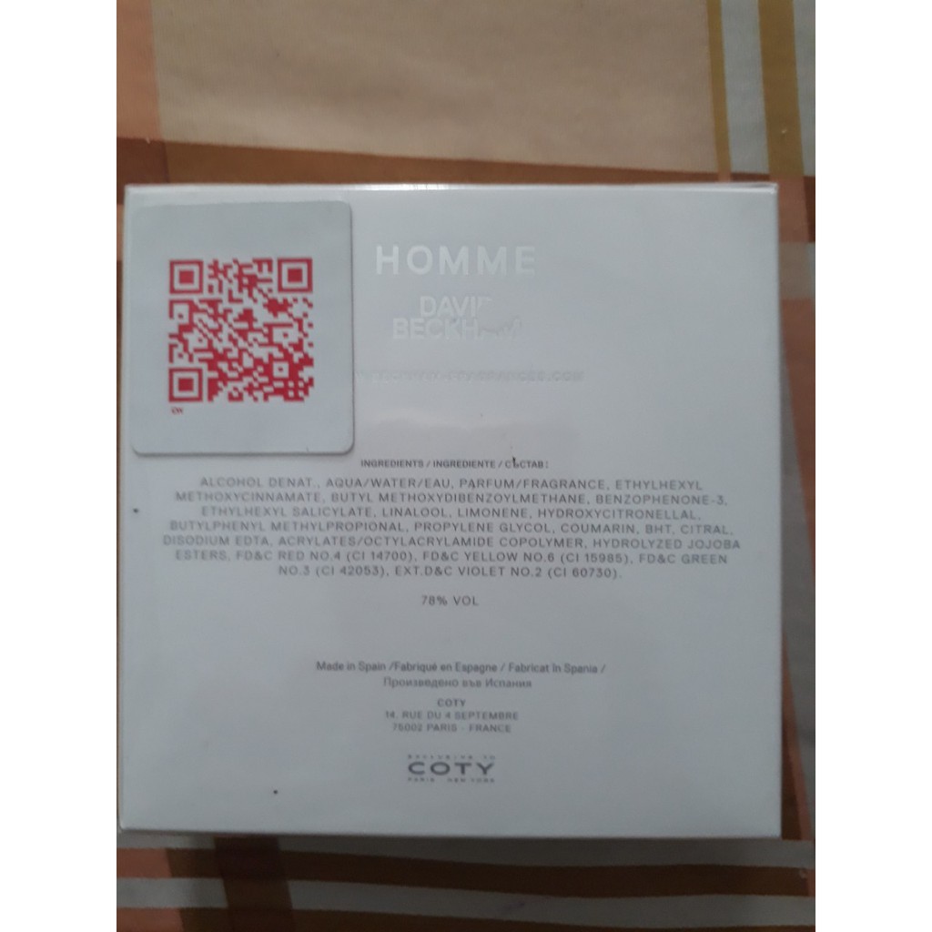Free Ship Nước hoa nam David Beckham Homme 75ml nhập khẩu ÚC