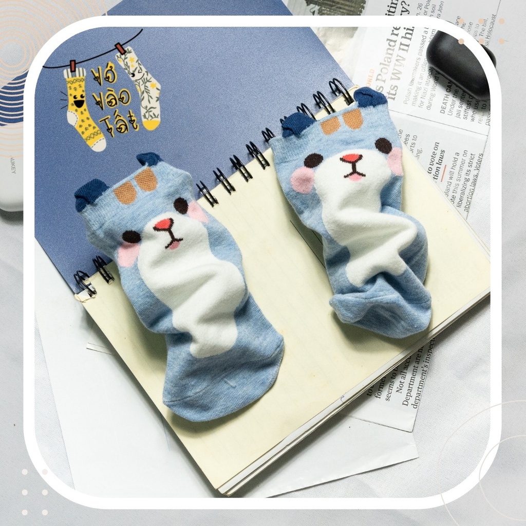 TẤT VỚ CỔ NGẮN MÈO CÚN CÓ TAI