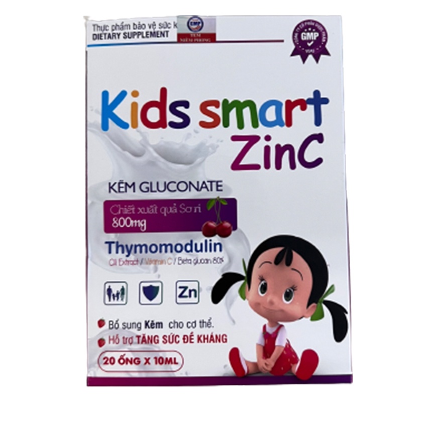 Kid Smart Zinc 20 ống , tăng cường sức đề kháng , bổ sung kẽm cho trẻ , Cvspharmacy