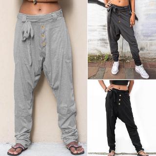 Quần ống rộng lưng thun đan dây cho nữ