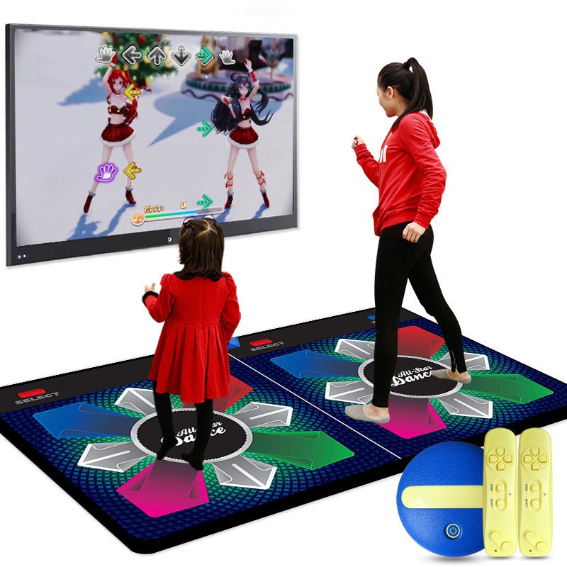 Sản phẩm mới thảm tập nhảy đôi không dây HDMI Giao diện TV máy home style somatosensory chạy thể dục giảm cân