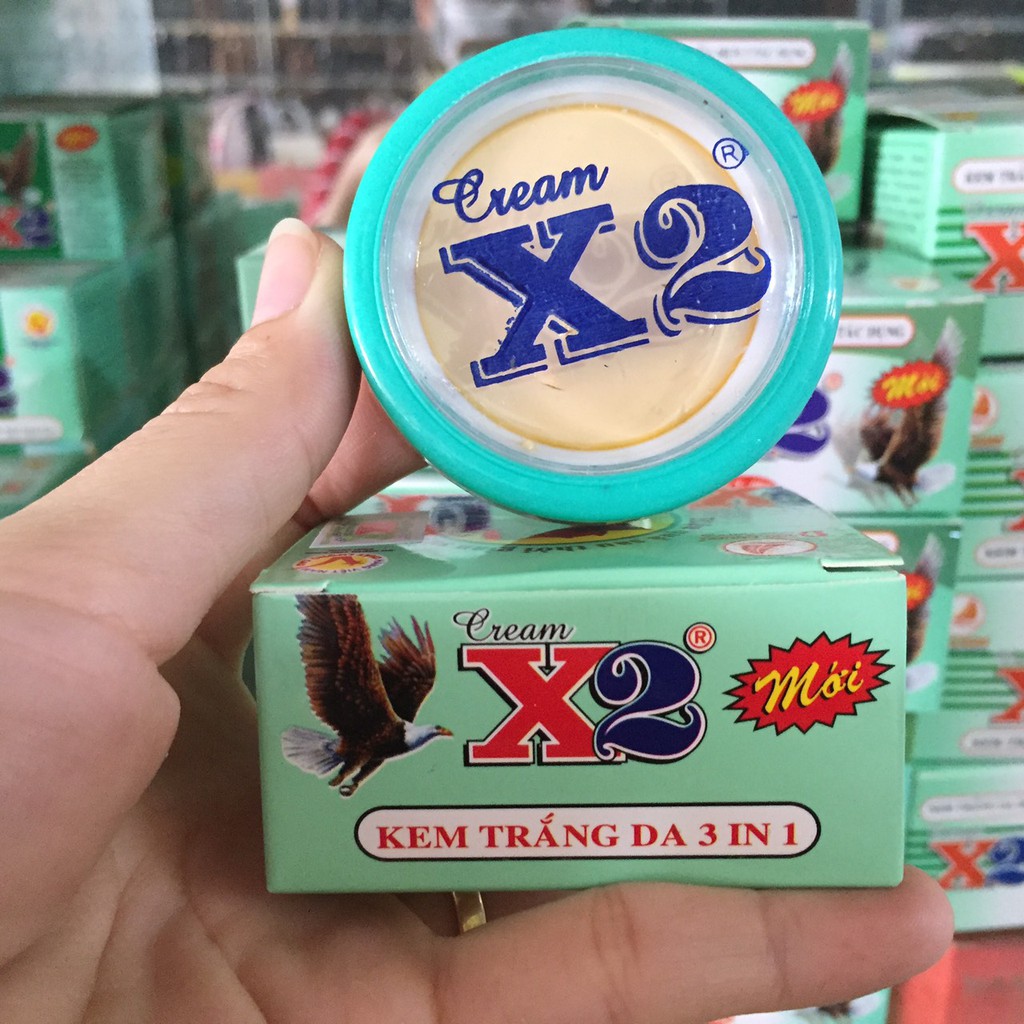 Kem X2 trắng da 3in1 5g giá bao bì 49.5k