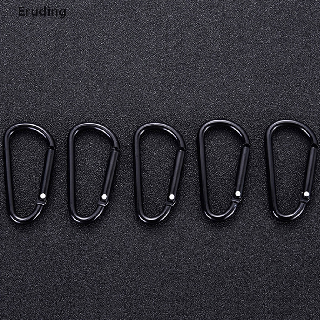 1 Móc Khóa Hợp Kim Nhôm Hình Chữ D Màu Đen