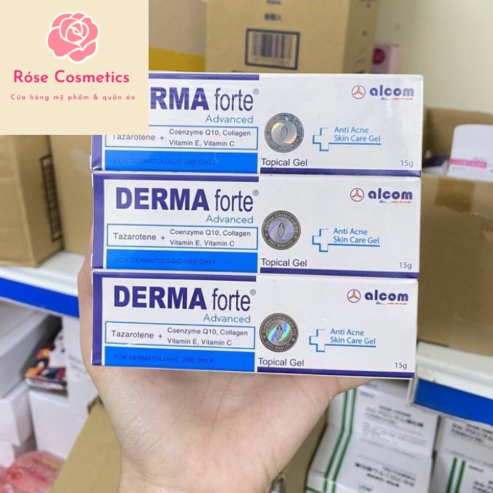 Kem Giảm Mụn Derma Forte -Loại Bỏ Mụn Thâm, Mụn Trứng Cá, Làm Mờ Sẹo, Dưỡng Da, Róse cosmetics