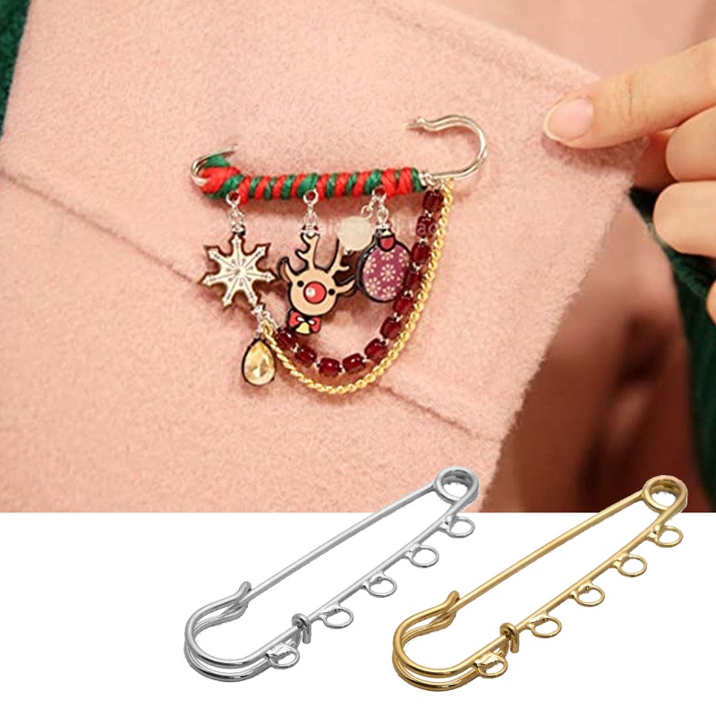 Set 10 Ghim Cài Áo 5 Lỗ Bằng Kim Loại An Toàn