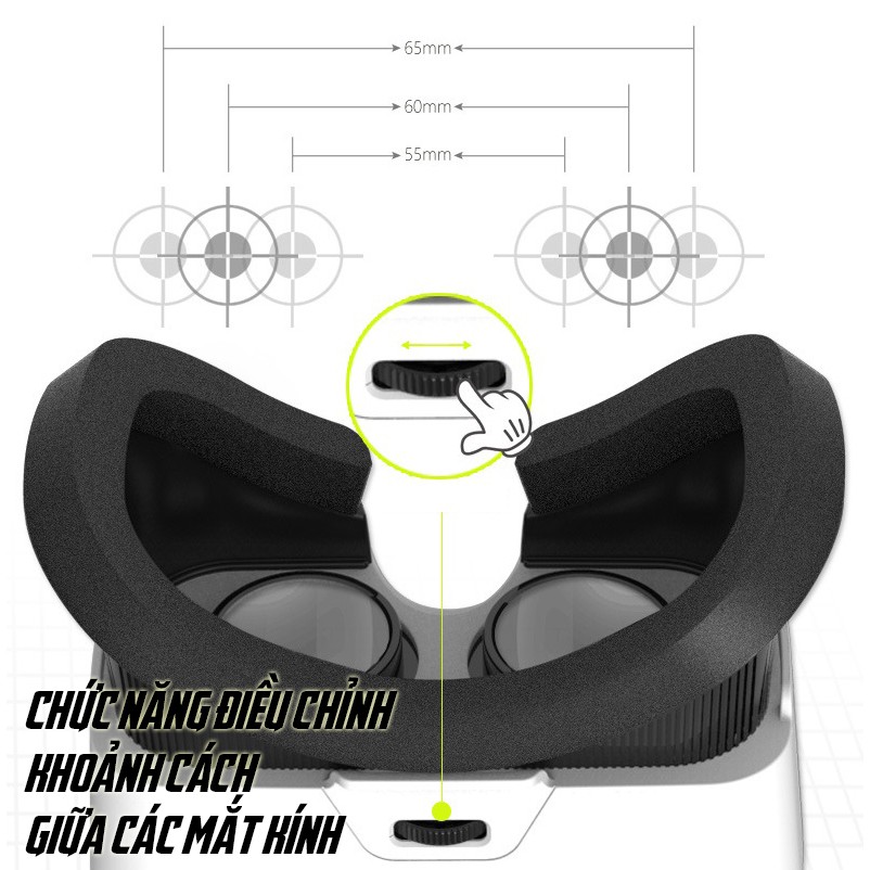 Kính Thực Tế Ảo 3D VR Shinecon G03B Cao Cấp - Hàng Chính Hãng