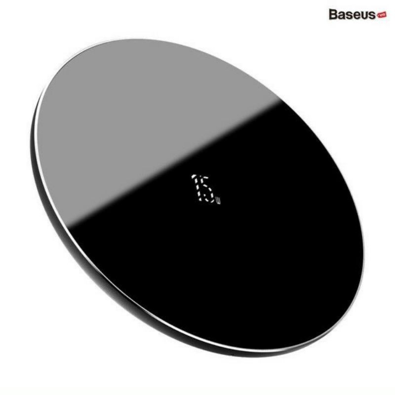 Đế sạc nhanh không dây 15W Baseus Simple Wireless Charger cho iPhone/Samsung/Xiaomi/ Huawei