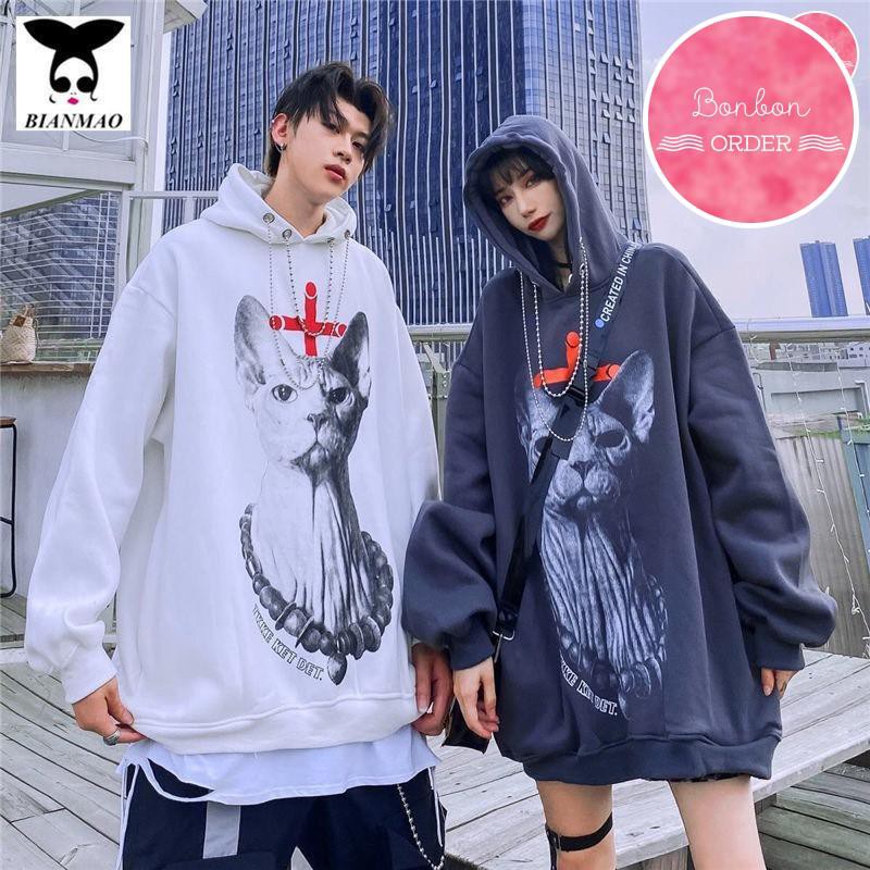 [Nhập mã BONBON5 giảm 5% đơn 180K] ÁO HOODIE HÌNH MÈO CỰC NGẦU