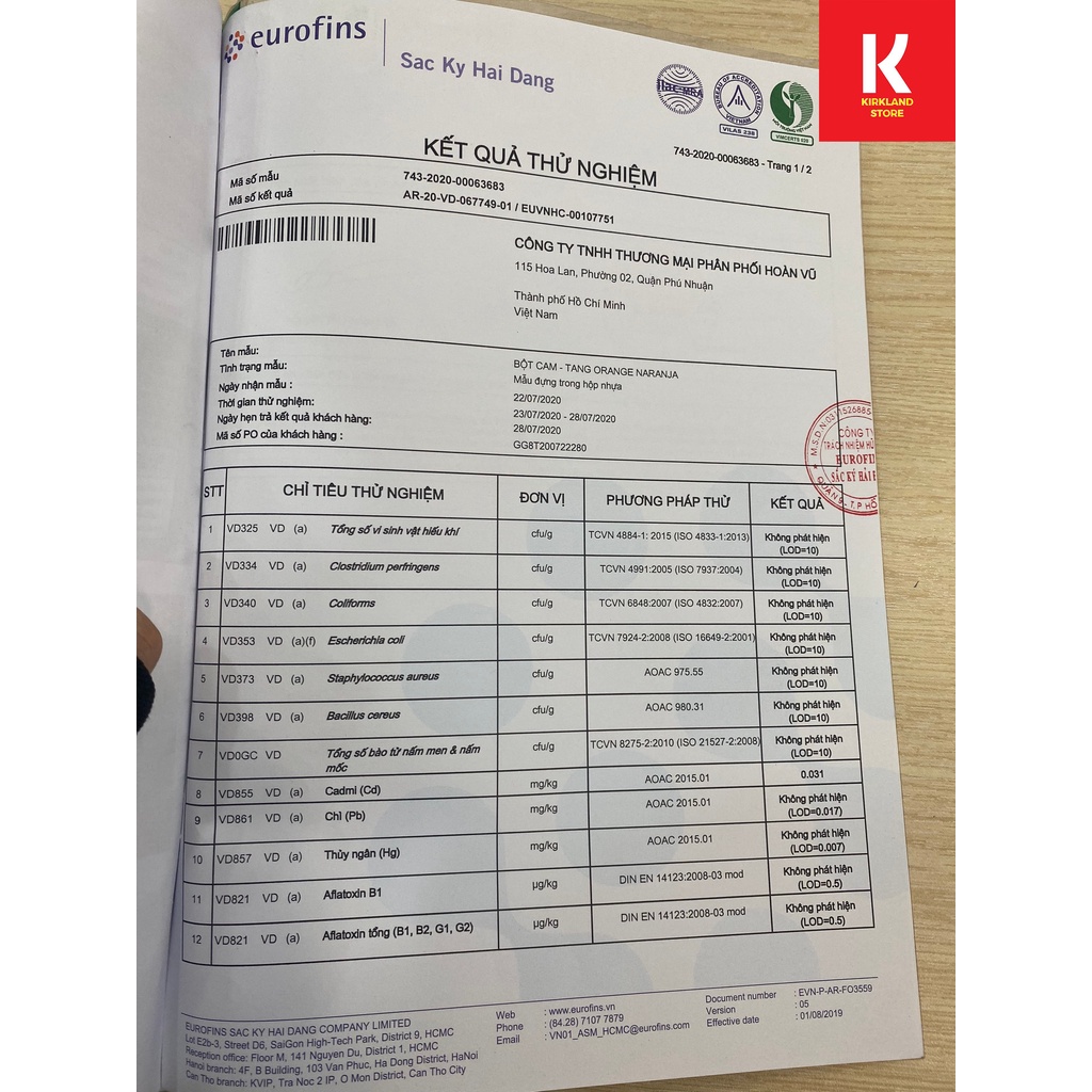 Bột pha nước cam Tang 2.04 kg của Mỹ