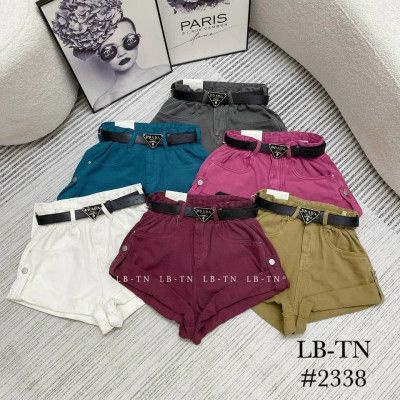 Quần đùi jeans - Quần sooc bò đai Pra 2338 -2317 nhiều màu