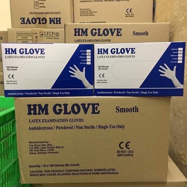 Găng tay y tế HM GLOVE / Superclass/ VGlove/Latex Thái/WellGuard hộp 100c | BigBuy360 - bigbuy360.vn