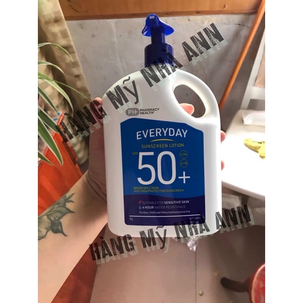 Kem Chông Nắng nội địa Úc PRICELINE 𝗘𝗩𝗘𝗥𝗬𝗗𝗔𝗬 𝗦𝗣𝗙 𝟱𝟬+ 1Lít