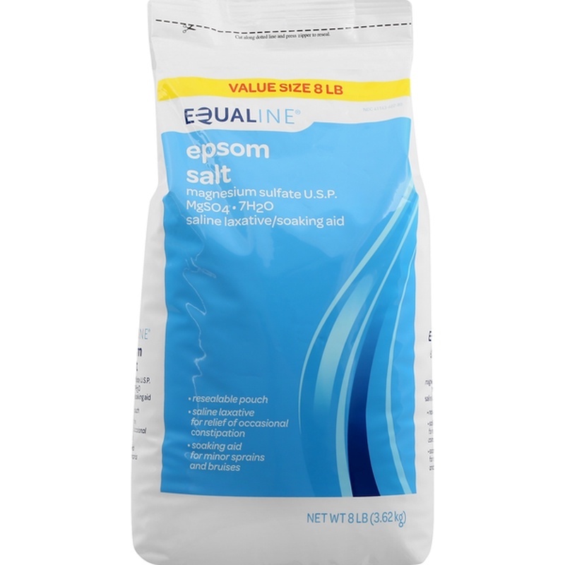 Muối (Muối Vô Cơ) hiệu Equaline epsom salt nguyên chất bổ sung magie Equaline - Gói lớn 3.62kg