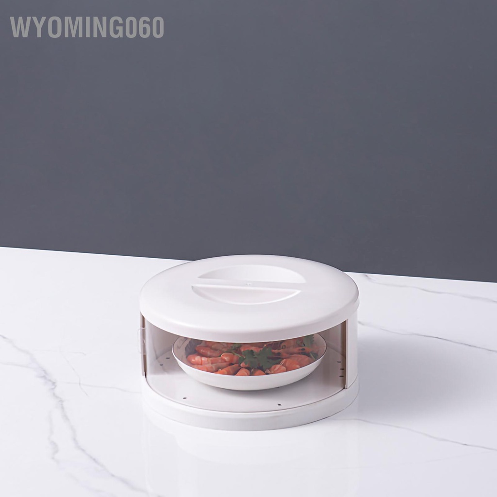 Wyoming060 Insulated Food Cover Transparent Dish Stackable Storage Case Insect Prevention for Household