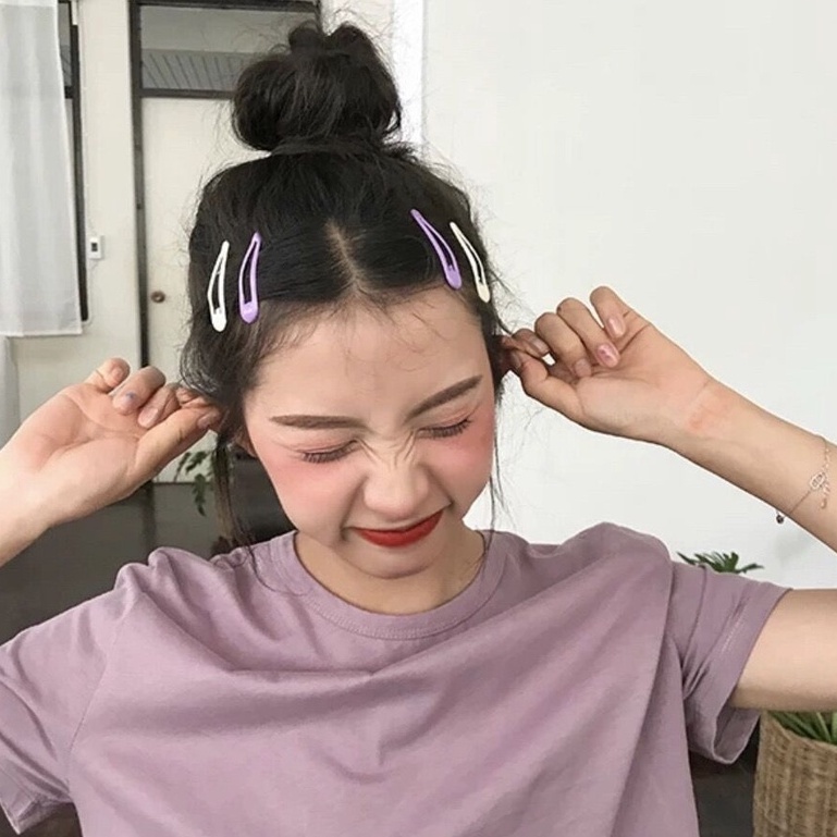 Kẹp tóc hình giọt nước màu sắc ngọt ngào