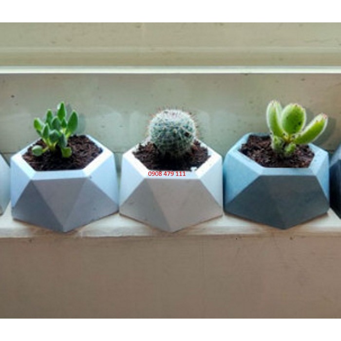 Khuôn đổ chậu Mini lục giác thích hợp trồng sen đá, xương rồng,..