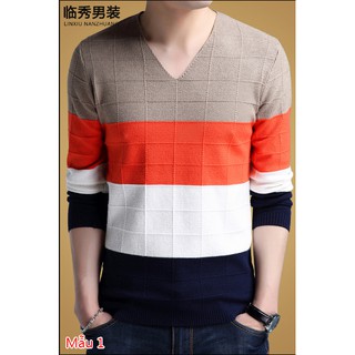 Áo len nam slim Hàn Quốc (Cổ tim)