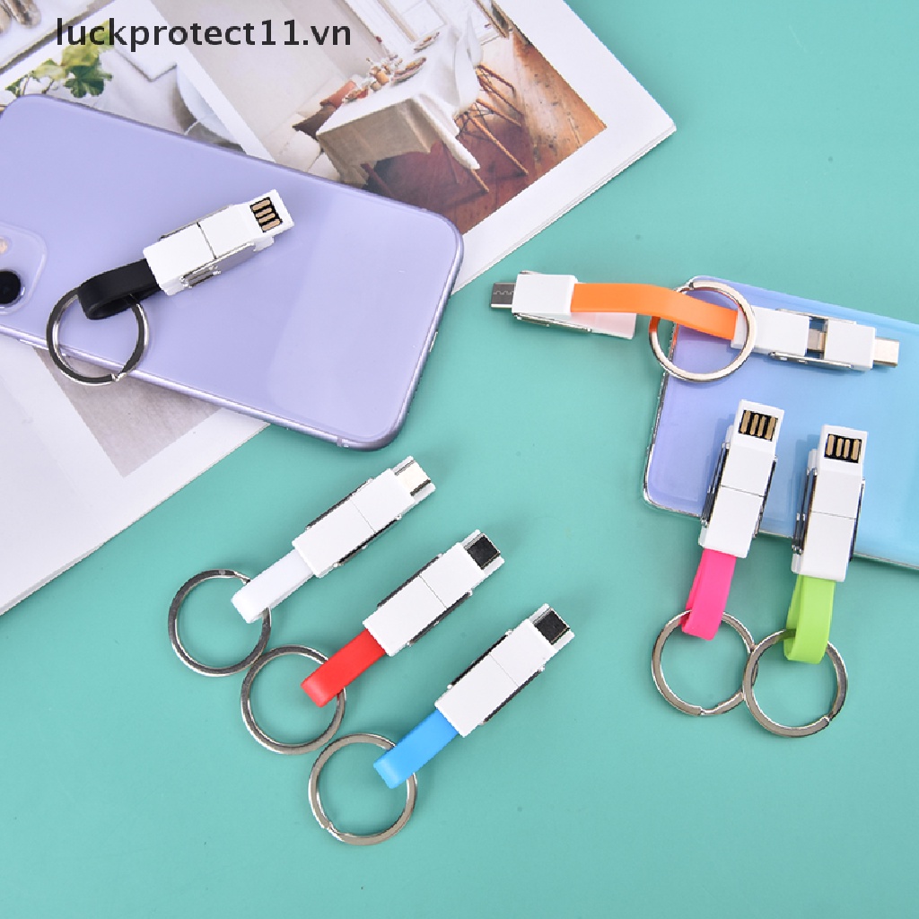 Móc Khóa Nam Châm 4 Trong 1 Cổng Micro USB Type-C