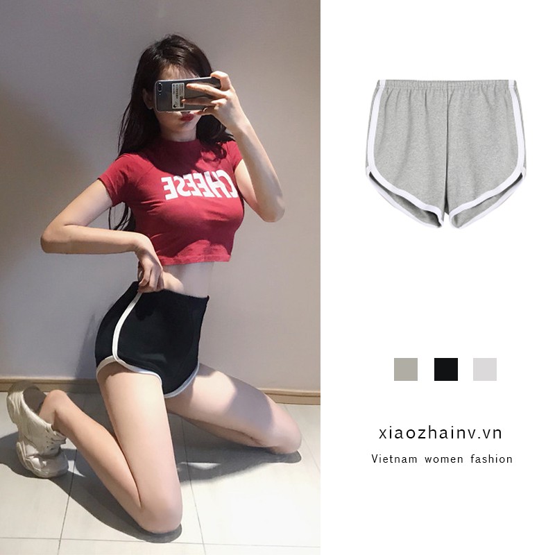 Xiaozhainv Quần Đùi Thể Thao Lưng Thun Co Giãn Thoải Mái Cho Nữ | BigBuy360 - bigbuy360.vn