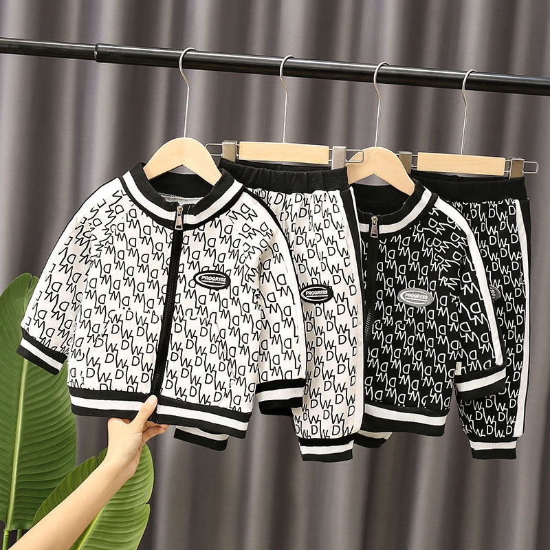 Bộ quần áo khoác thu đông cho bé trai, bé gái cá tính dễ thương 16-40kg, HB085