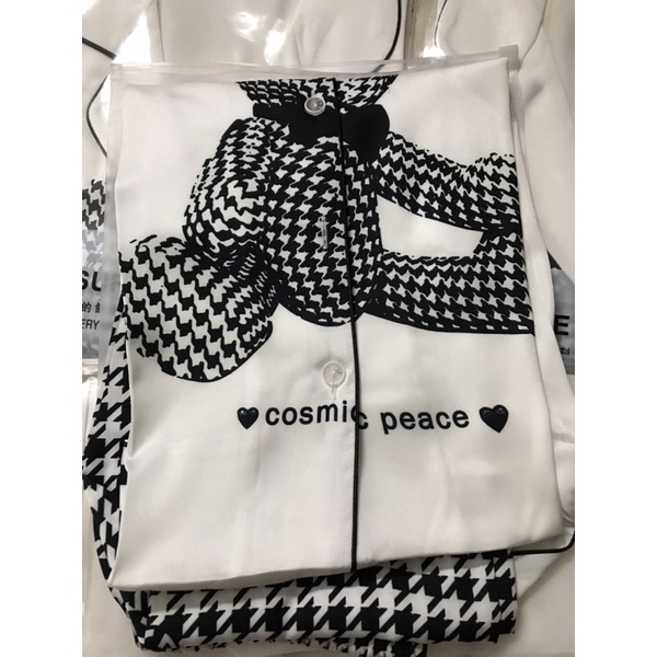 Pijama gấu caro Lei dài dài lụa