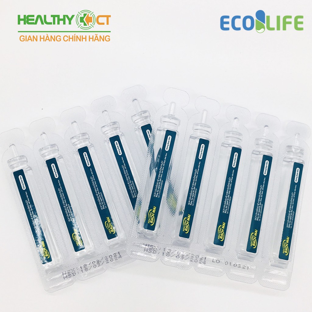 Men Sống Bạch Mai Ecolife mẫu mới - hộp 20 ống tiện lợi (Date 2024)