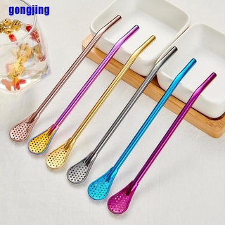 Muỗng ống hút lọc cà phê bằng thép không gỉ tái sử dụng được