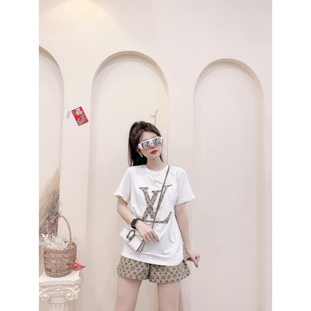 Bộ thun đùi họa tiết kí tự