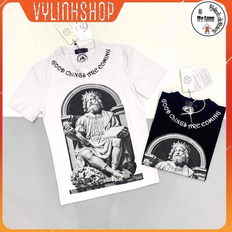 Áo thun unisex nam nữ🔥FREESHIP🔥 Áo phông Mikenco tượng in chữ viền cổ, áo đôi nam nữ, áo t-shirt - Bee Shop