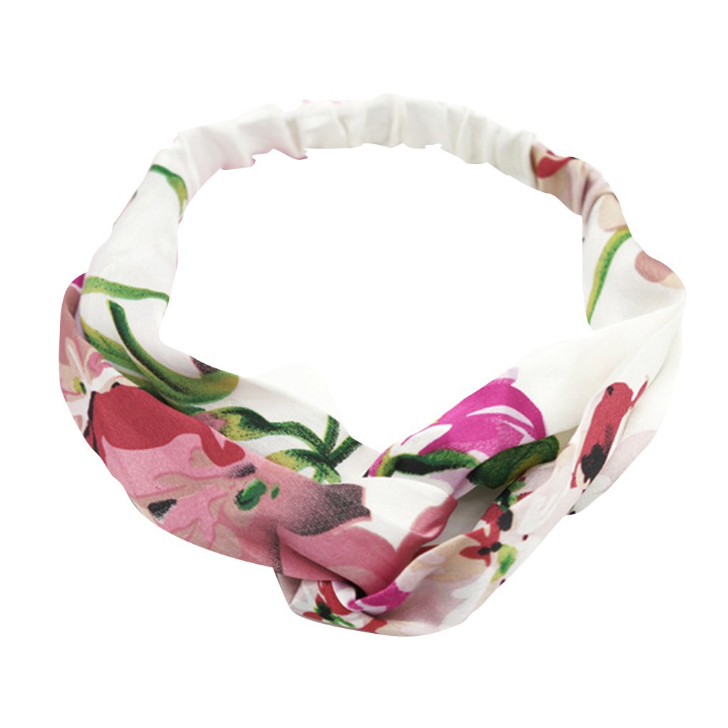 Turban lụa thiết kế hoa đáng yêu cho nữ
