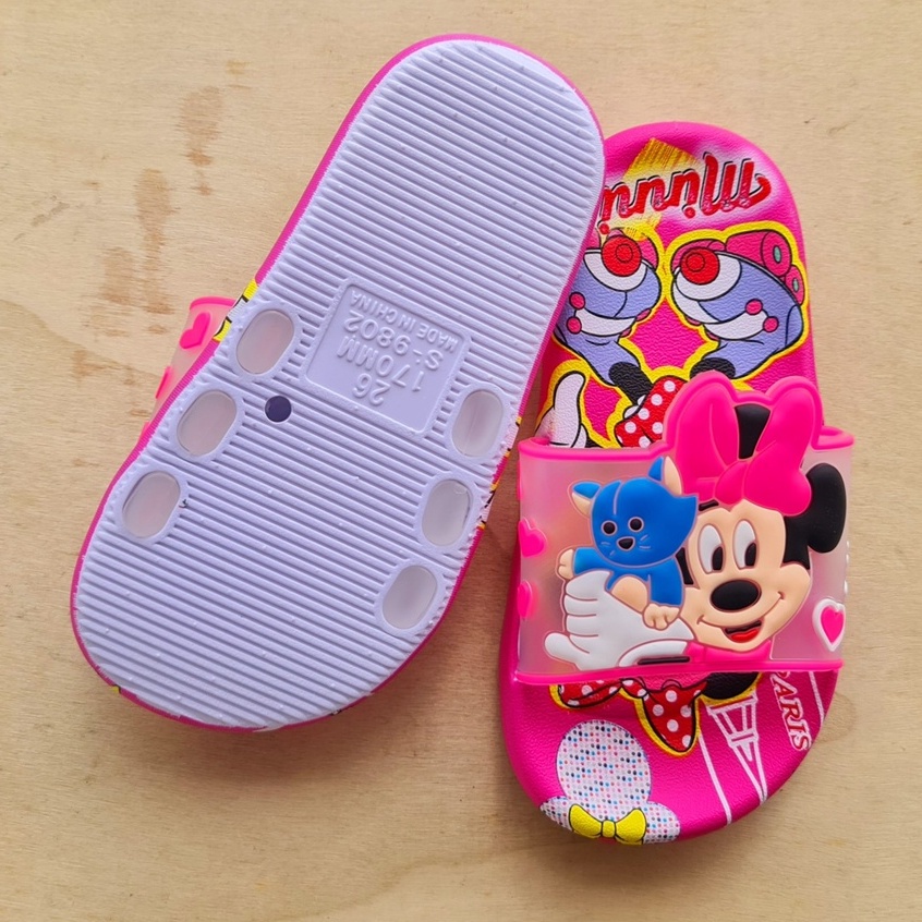 Dép cao su mềm quai ngang hình chuột micky cho bé gái