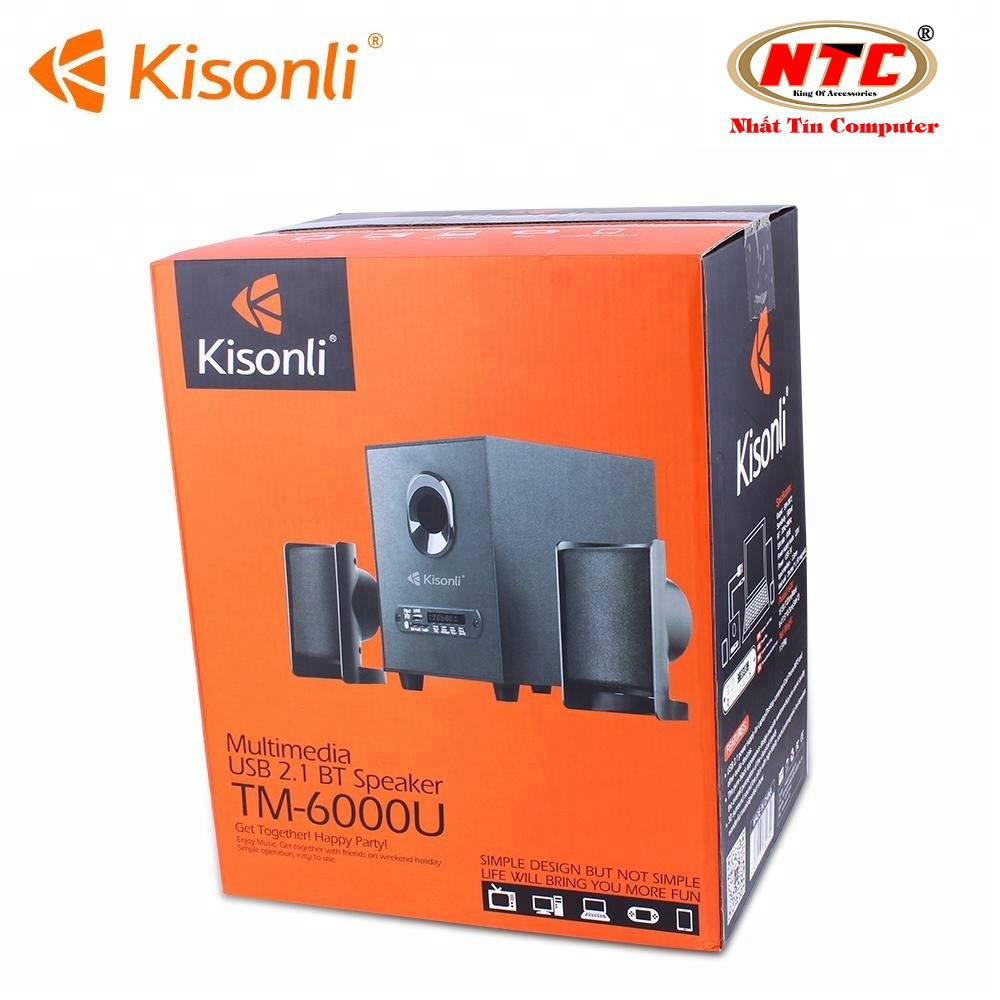 [Mã ELHACE giảm 4% đơn 300K] Loa vi tính 2.1 kiêm Bluetooth USB thẻ nhớ Kisonli TM-6000U Âm thanh cực khủng