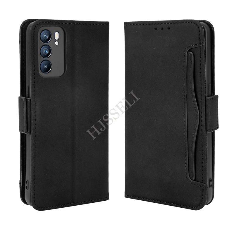 Bao da điện thoại PU nắp gập có ngăn đựng thẻ dành cho Oppo Reno 6 Z 5G/Reno 5/Reno 4 Pro/Reno 3