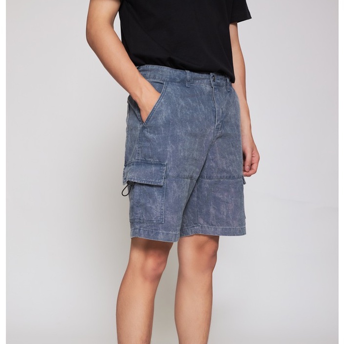 Quần Short BOO Nam Dáng Loose Phối Túi Hộp Vải Kaki Cao Cấp