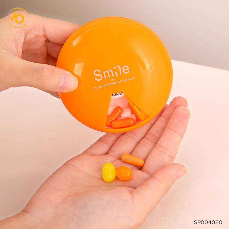 Hộp đựng thuốc mini hình viên kẹo smile