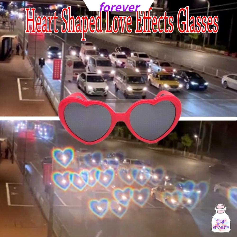 Mắt Kính Hiệu Ứng Đặc Biệt Hình Trái Tim Thời Trang Bền Bỉ Thích Hợp Làm Quà Tặng