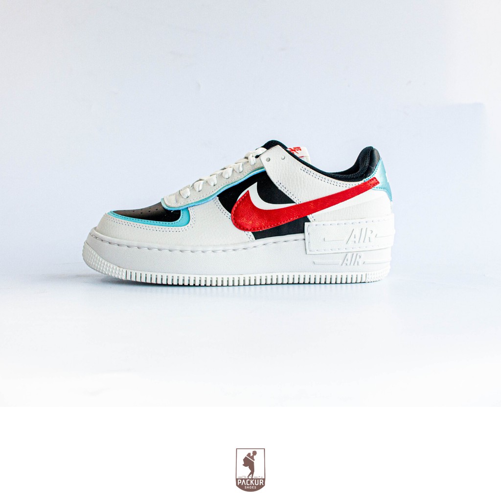 Giày Nike Air Force 1 Shadow (Trắng/Đen/Xanh) / DA4291-100