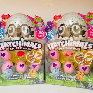 Vỉ 4 Trứng Hatchimals Mini màu hồng mùa 2,quà tặng,bộ sưu tập cho bé