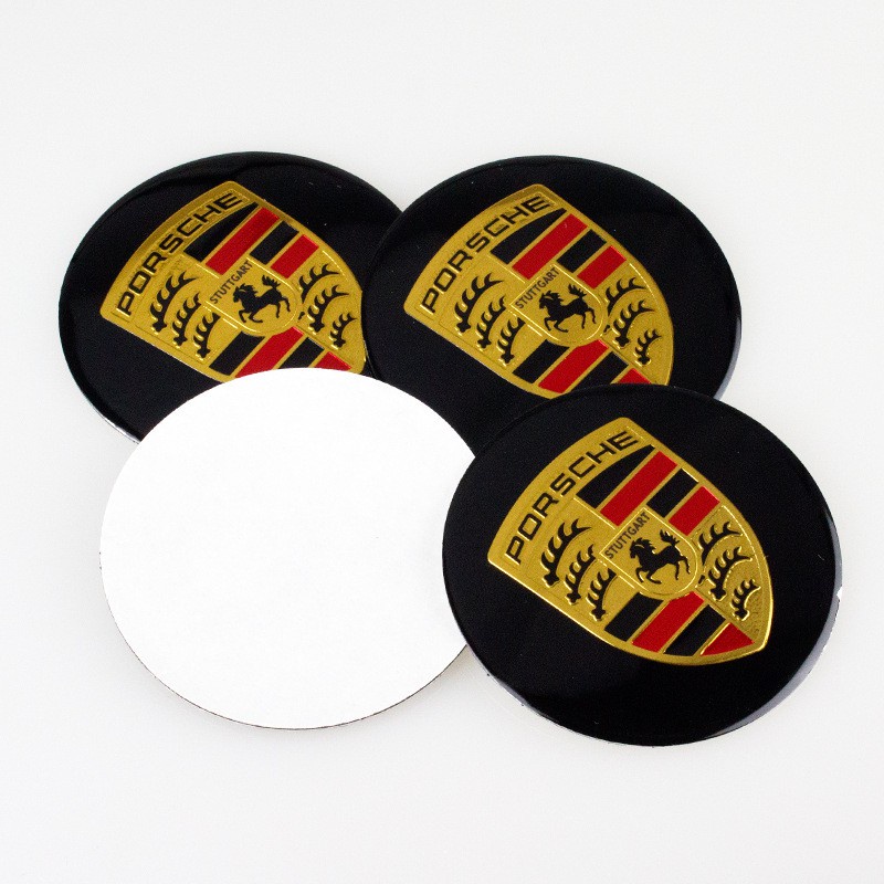 Set 4 miếng dán trang trí nắp trục bánh xe 56mm cho Porsche Panamera Cayenne Macan 718 911can Tay