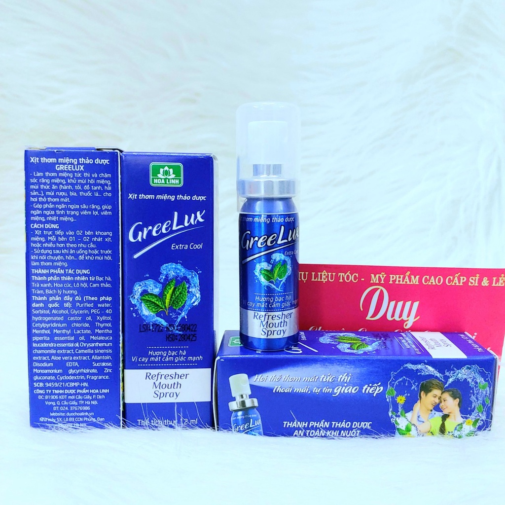 Xịt thơm miệng greelux Extra Cool Thảo Dược 12ml