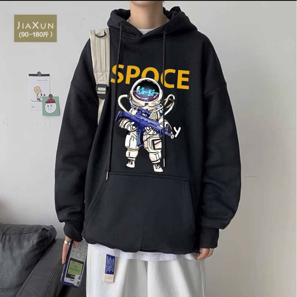 Áo Hoodie Nam Nữ Chui Đầu Chất Nỉ Ngoại in Hình Người Máy Phi Hành Gia Hot Trend [New Unisex]