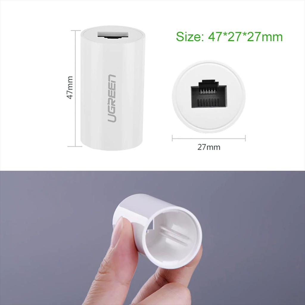 Đầu Nối Cáp Mạng RJ45 Chống Sấm Sét Cao Cấp UGREEN NW116 - Hàng Chính Hãng