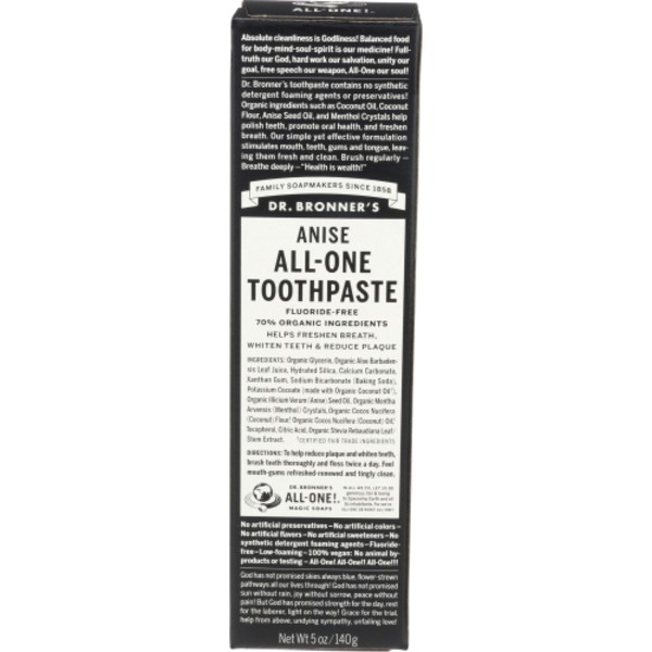 Kem Đánh Răng Hữu Cơ Dr Bronner's  - Trắng Răng Tự Nhiên, Làm Dịu Nướu, Không Hóa Chất Tổng Hợp - Az 9193